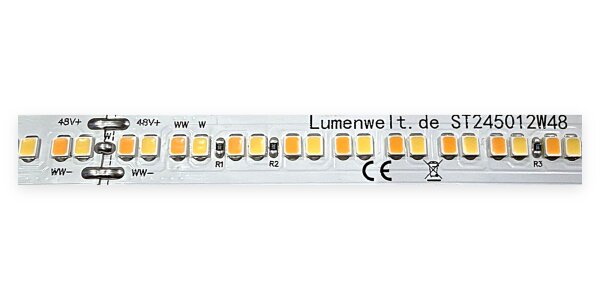 LED StripeTunable White 2400K-5000K 48V 12 Watt/m CRI>96 Ra 10m Rolle